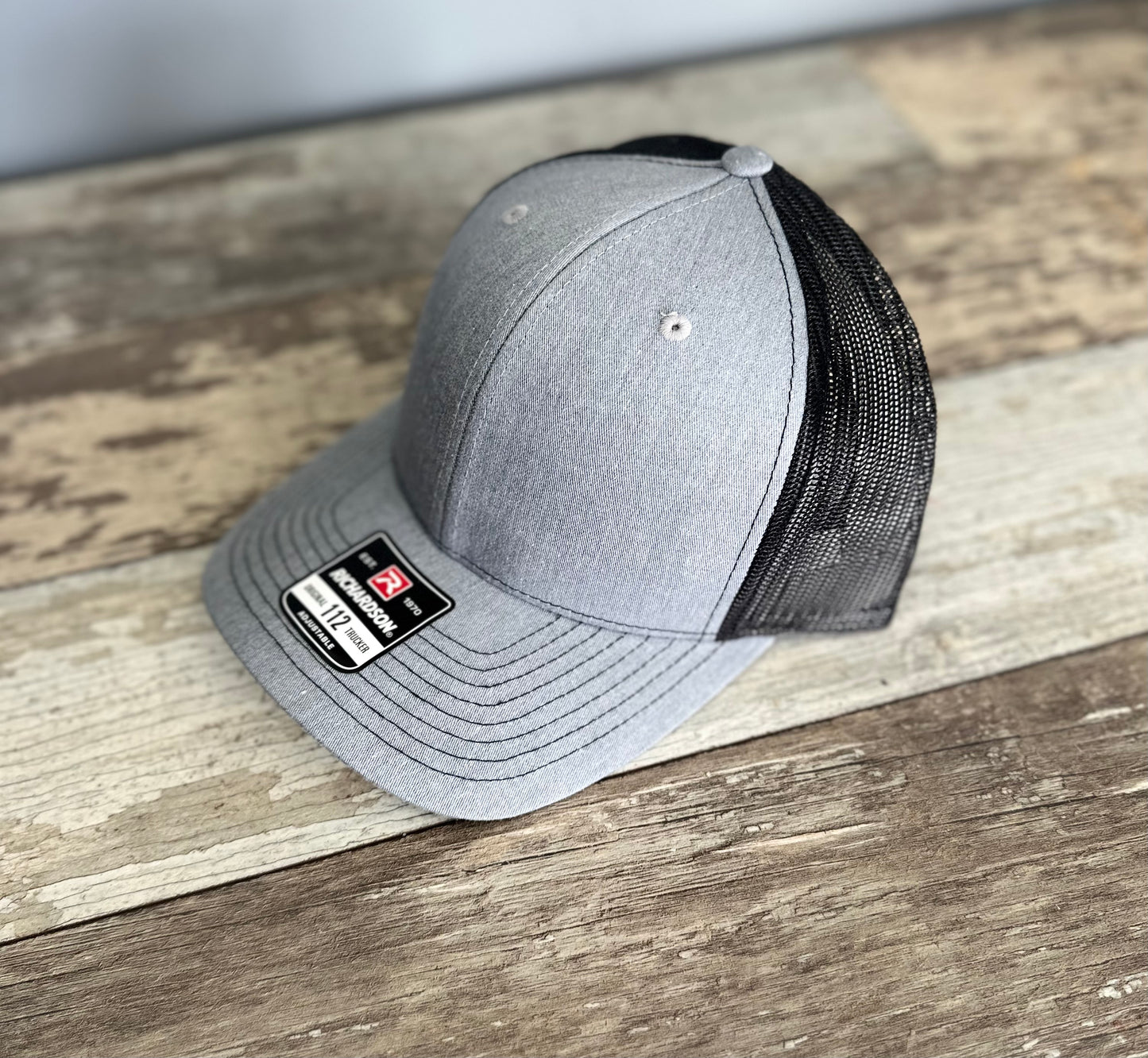 Heather Grey/Black Richardson 112 (hat only)