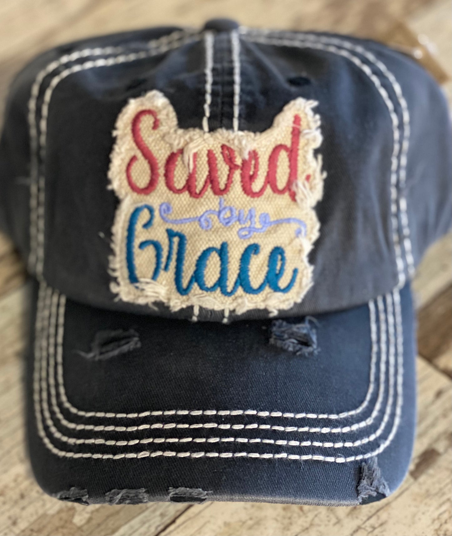 Saved By Grace Patch Hat