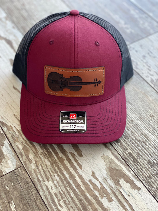 Maroon/Black - Violin Leather Patch